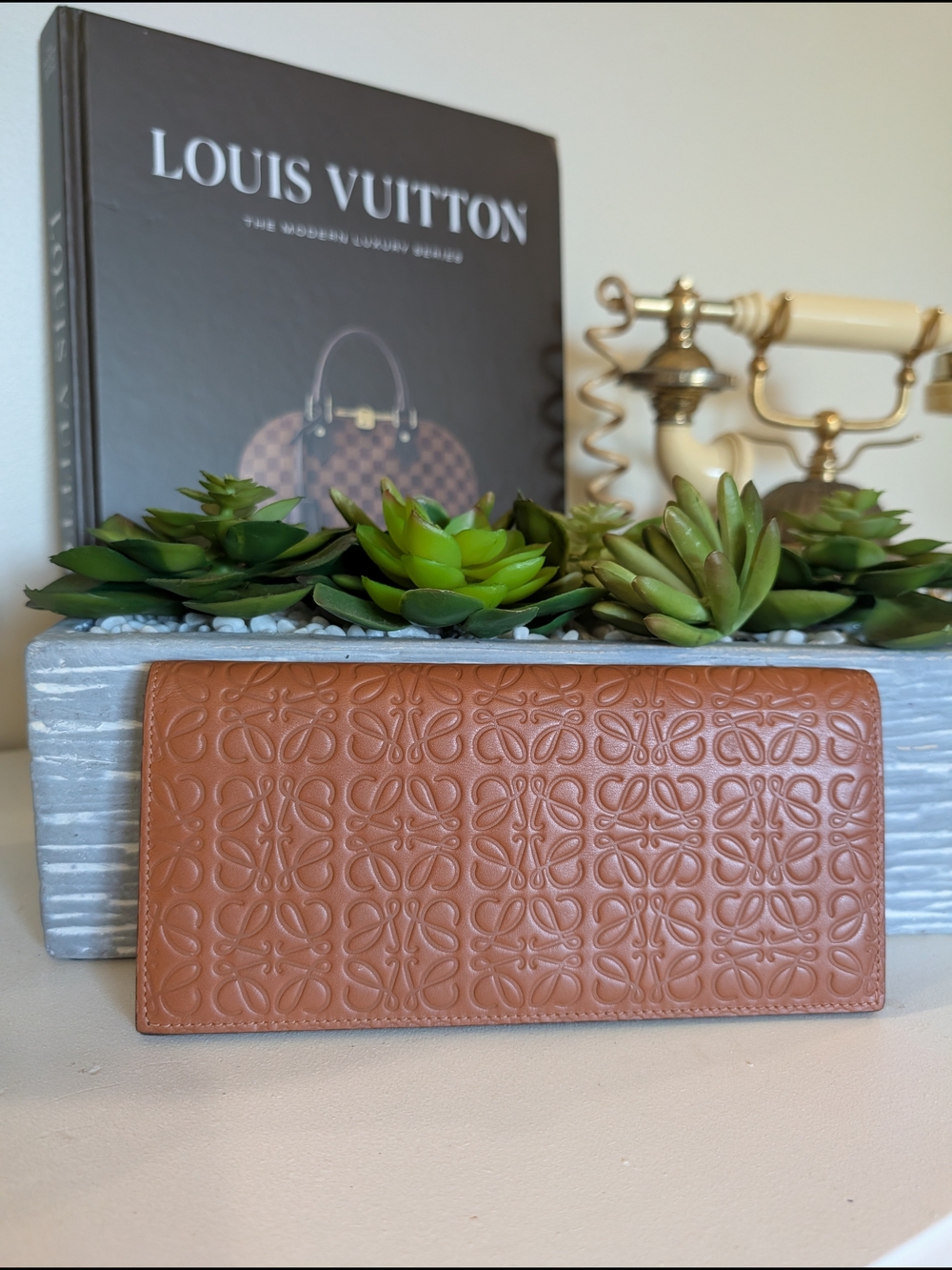 Loewe Embossed Leather Card Holder